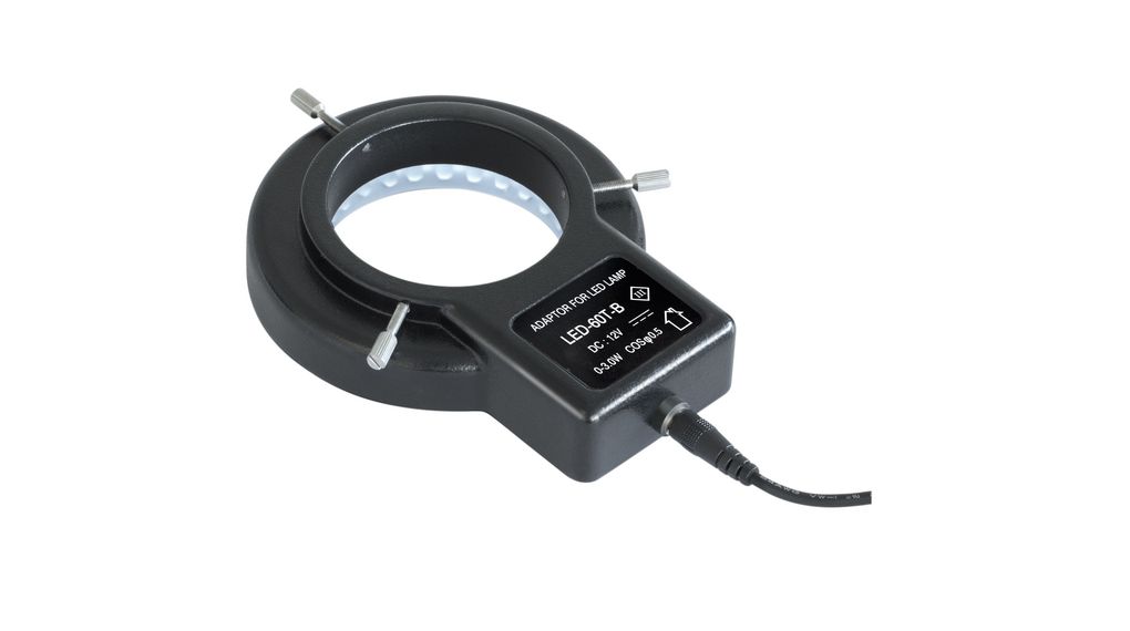 Anneau lumineux LED, 7000 ... 11000K, 4W, Noir